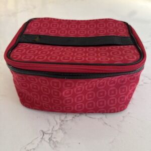 Lancôme Geometric Print Makeup Bag 8x6x4 Glam Travel Cosmetic Case